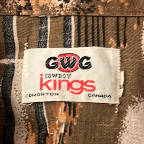 Vintage 70s GWG Cowboy Kings Pearl Snap Button-up Shirt Medium - Picture 4 of 11